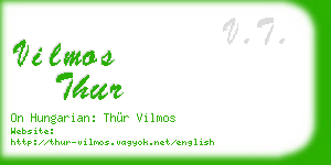 vilmos thur business card